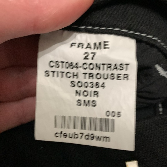 Frame Black Denim Wide-Leg Trouser 27 - Picture 9 of 14